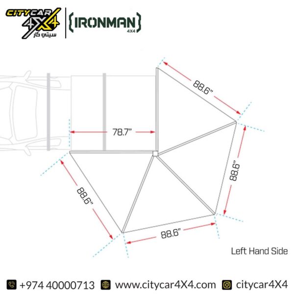 IRONMAN 4x4 2M DeltaWing 270° Awning