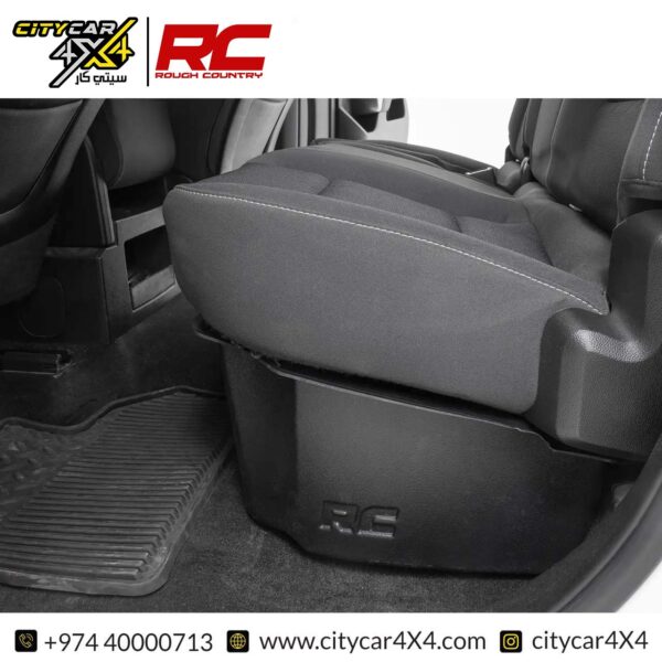 ROUGH COUNTRY Under Seat Storage Box 2014-18 GMC & Chevy Crew Cab