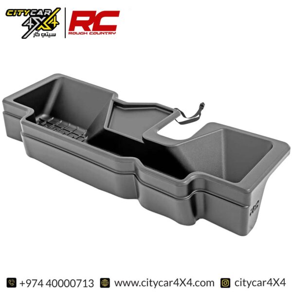 ROUGH COUNTRY Under Seat Storage Box 2019-24 Ram 1500 / 2021-2024 Ram TRX Crew Cab