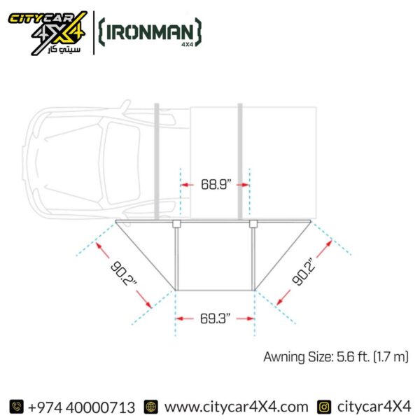 IRONMAN 4x4 DeltaWing 180° Awning