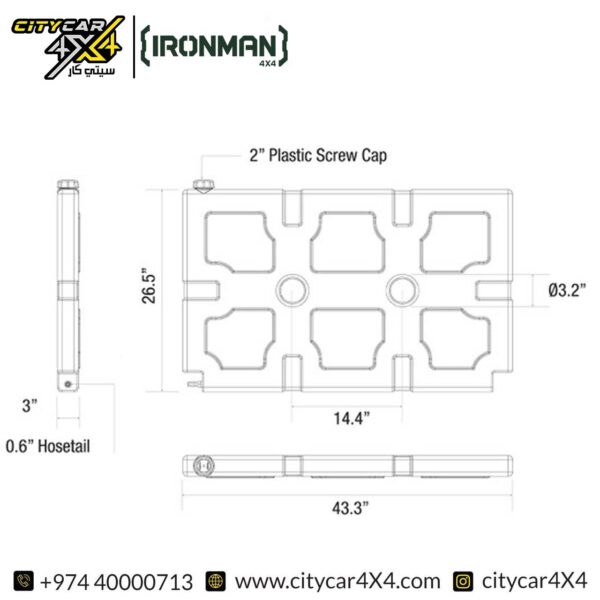 IRONMAN 4×4 40L Vertical Water Tank