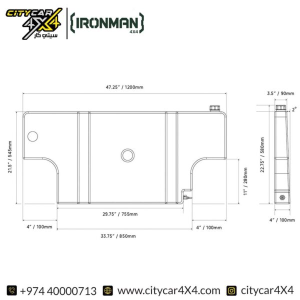 IRONMAN 4×4 50L Wheel Arch Water Tank