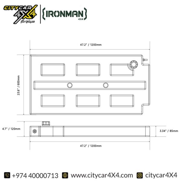 IRONMAN 4×4 50L Roof Rack Water Tank