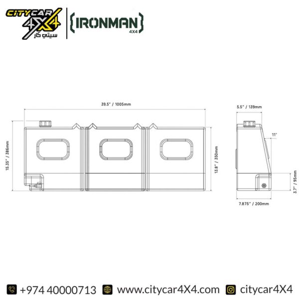 IRONMAN 4x4 50L Water Tank