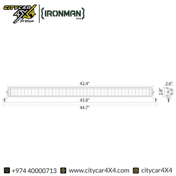 IRONMAN 4×4 42.5-Inch Dual Row LED Lightbar – Straight