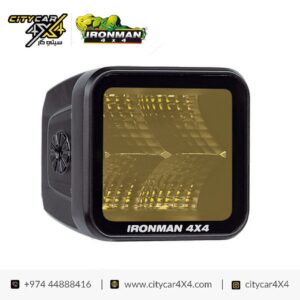 IRONMAN 4×4 3.2-Inch 40W LED Cube Light - Amber Flood Beam