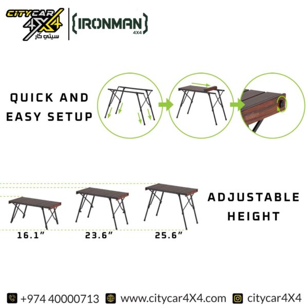 IRONMAN 4x4 Aluminum Quick Fold Table