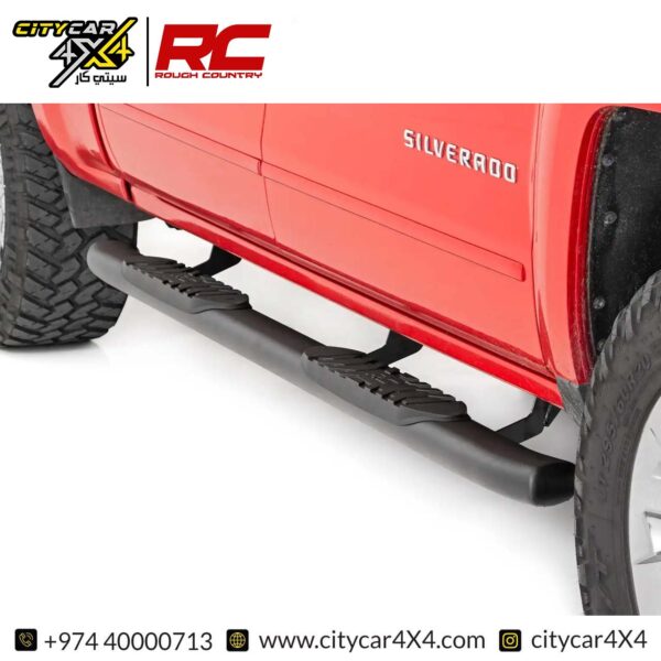 ROUGH COUNTRY Oval Nerf Step 2007-18 GMC & Chevy Crew Cab