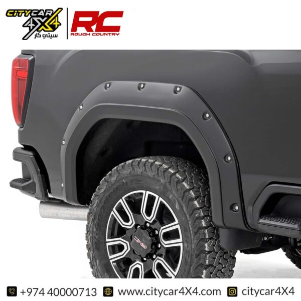 ROUGH COUNTRY Pocket Style Fender Flares 2020-24 GMC Sierra 2500/3500 HD