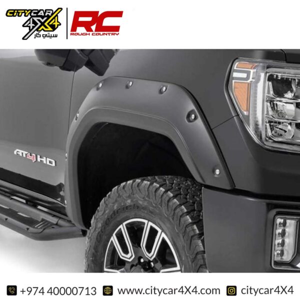 ROUGH COUNTRY Pocket Style Fender Flares 2020-24 GMC Sierra 2500/3500 HD