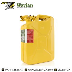 WAVIAN 20 Liter Steel Jerry Can With Holder - (Yellow)